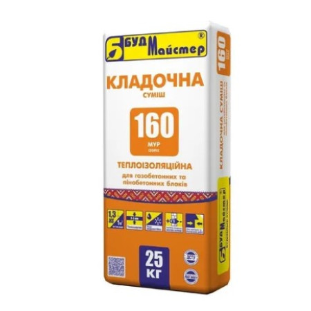 Клей для газоблоку БудМайстер МУР-160 25 кг